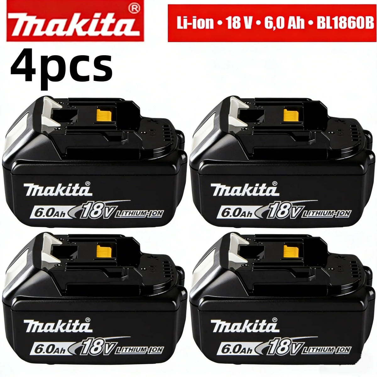 Original makita accessories 6Ah for Makita 18V Battery BL1830B BL1850B BL1850 BL1840 BL1860 BL1815 Replacement Lithium Battery