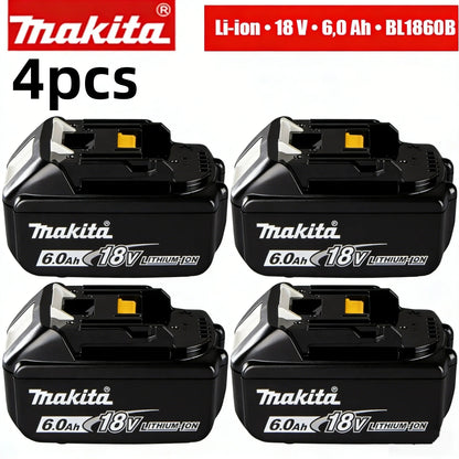 Original makita accessories 6Ah for Makita 18V Battery BL1830B BL1850B BL1850 BL1840 BL1860 BL1815 Replacement Lithium Battery