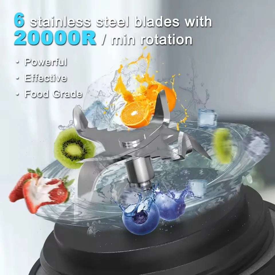 New Portable Blender 600ML Electric Juicer Fruit Mixer 4000mAh USB Rechargeable Smoothie Mini Blender Personal Juicer Colorful