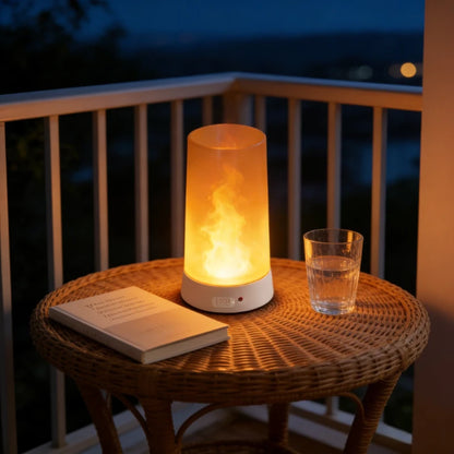 LED Simulated Flame Lamp, Romantic Night Light for Home Bedroom Bar KTV Party Wedding Christmas New Year Decoration