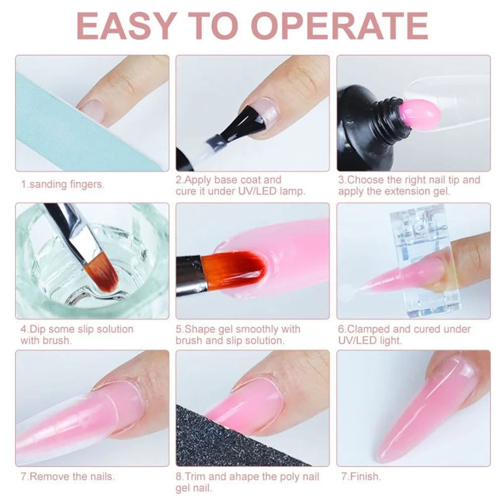 LIMEGIRL Nail UV Gel Polish Set With UV Lamp And Drill Machine Base&Top Coat for Manicure Gel Nail Polish Soak Off Acrylic Kit