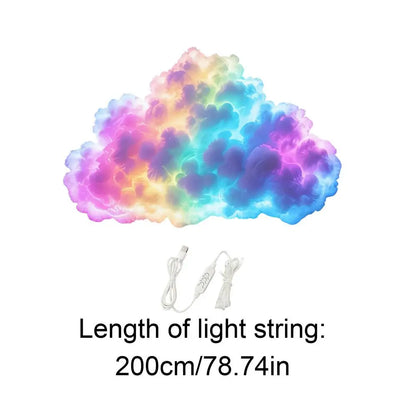 3D LED Thunder Cloud Lamp USB Powered Music Rhythm Night Light for Bedroom Desktop Gaming Room Decor Mood Lighting Gift