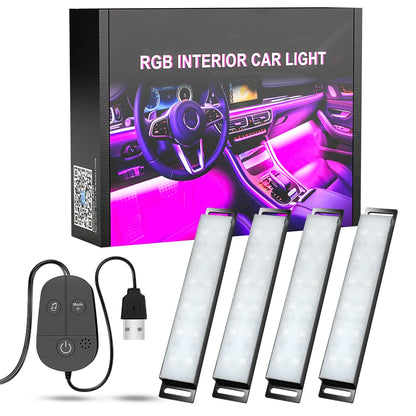 Car Interior Ambient Foot Well Light In Car APP Control Neon LED Down Car Light for Car Inside Ambient Lighting Auto Neon Lights