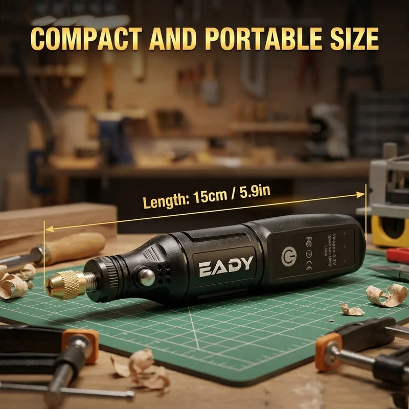 EADY 102PCS Cordless Mini Rotary Tool Kit, USB Rechargeable, for Engraving, Polishing, Sanding, DIY Crafts, Jewelry Making