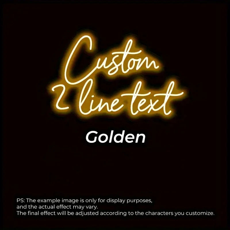 Custom USB-Powered Dual Row LED Neon Sign - Wall-Mounted  for Weddings Events Home Decor Bars Parties & Birthdays Perfect Gift