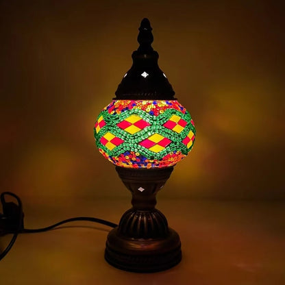 Mosaic Table Lamp Vintage Art Deco Handcrafted Lamparas De Mesa Mosaic Glass Bed Light Lamparas Con Mosaicos Night Lights