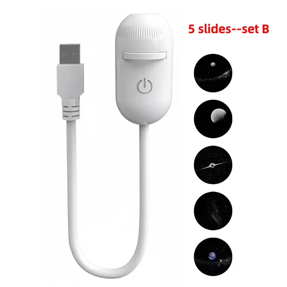 36 Slides Rotatable Galaxy Starry Sky Projector Portable Car Home Decor 2-in-1 Wiring-free Led Atmosphere Lamp Kids Adult Gifts