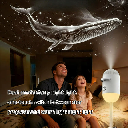 2-in-1 Mini Galaxy Star Projector Night Light – Starry Sky Ambient Lamp, Perfect Gift for Kids, Ideal for Bedroom Sleep