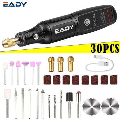 EADY 102PCS Cordless Mini Rotary Tool Kit, USB Rechargeable, for Engraving, Polishing, Sanding, DIY Crafts, Jewelry Making