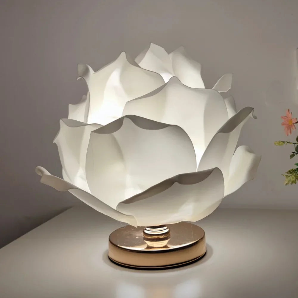 Creative Rose Floral Night Light Table Lamp Decorative Atmosphere Light for Girls Bedroom