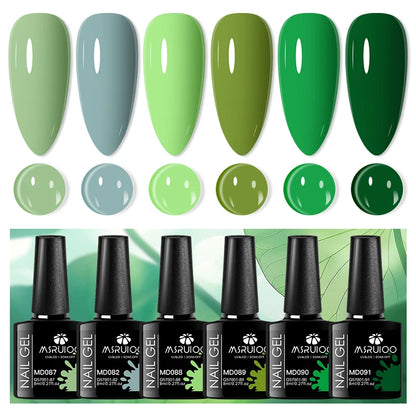 6pcs 8ml Summer Color Gel Nail Polish Set HEMA TPO FREE Semi Permanent Soak Off UV Gel Varnish Nail Art Decoration Nail Supplies