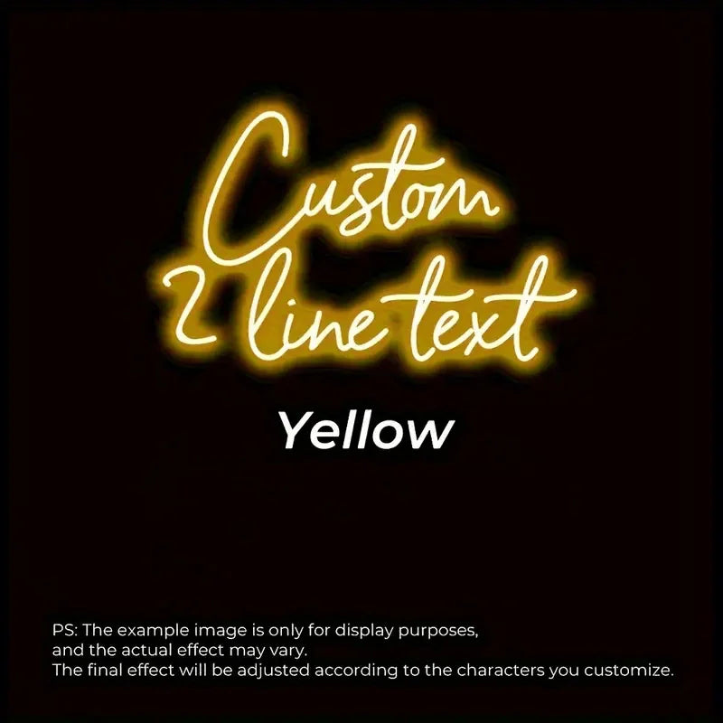 Custom USB-Powered Dual Row LED Neon Sign - Wall-Mounted  for Weddings Events Home Decor Bars Parties & Birthdays Perfect Gift