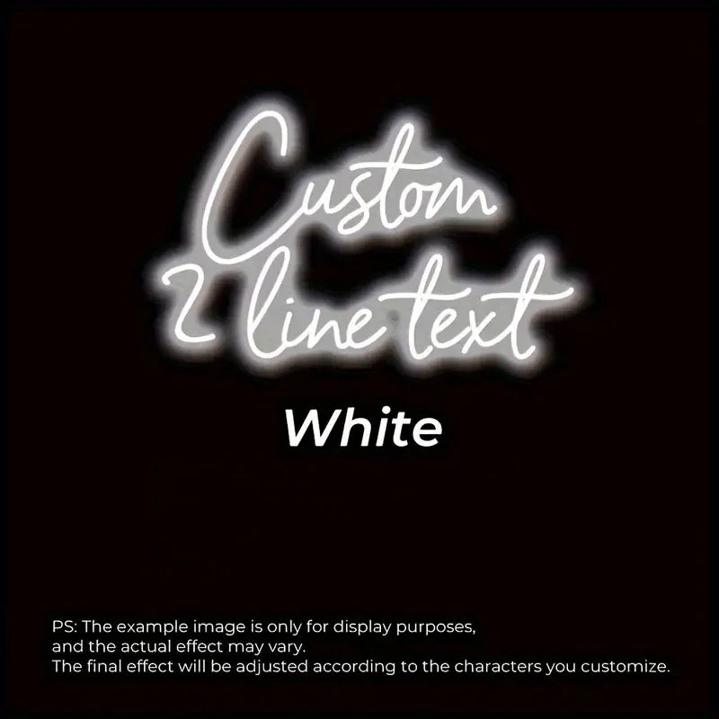 Custom USB-Powered Dual Row LED Neon Sign - Wall-Mounted  for Weddings Events Home Decor Bars Parties & Birthdays Perfect Gift