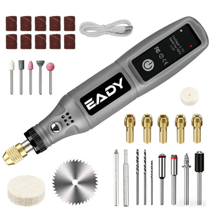Mini Electric Drill USB Rechargeable Cordless Engraving Pen Dremel Tools Rotary Tool Cordless Hand Drill Mini Polisher for Hand