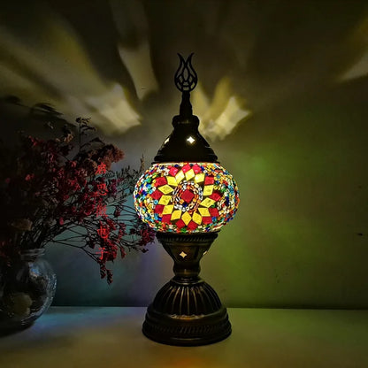 Mosaic Table Lamp Vintage Art Deco Handcrafted Lamparas De Mesa Mosaic Glass Bed Light Lamparas Con Mosaicos Night Lights
