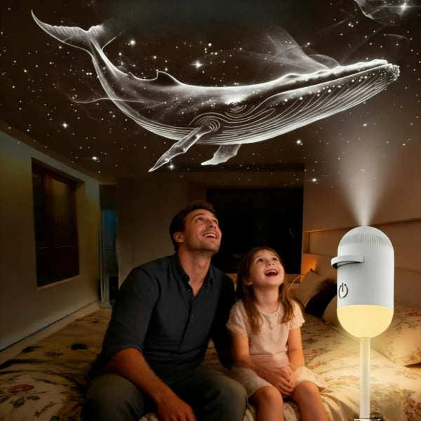 Galaxy Star Projector 2 in 1 Night Light Home Background Atmosphere Lamp Perfect Gift for Boyfriend & Girlfriend