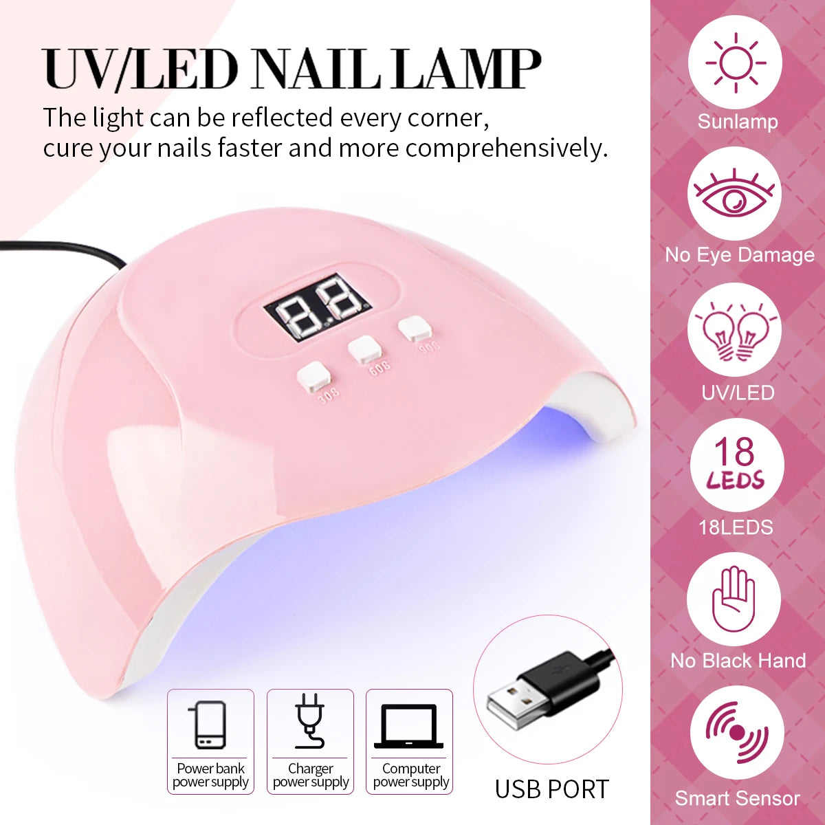LIMEGIRL 9 Colors Gel Nail Polish Set with UV LED Light Semi-Permanent Soak Gel Varnish Base Coat Polishing Tool Nail Gel Kit