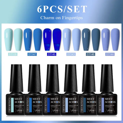 6pcs Gel Nail Polish Set HEMA Free 7ml Semi Permanent Soak Off UV Gel Varnish Nail Art Decoration Christmas Nails Nail Supplies