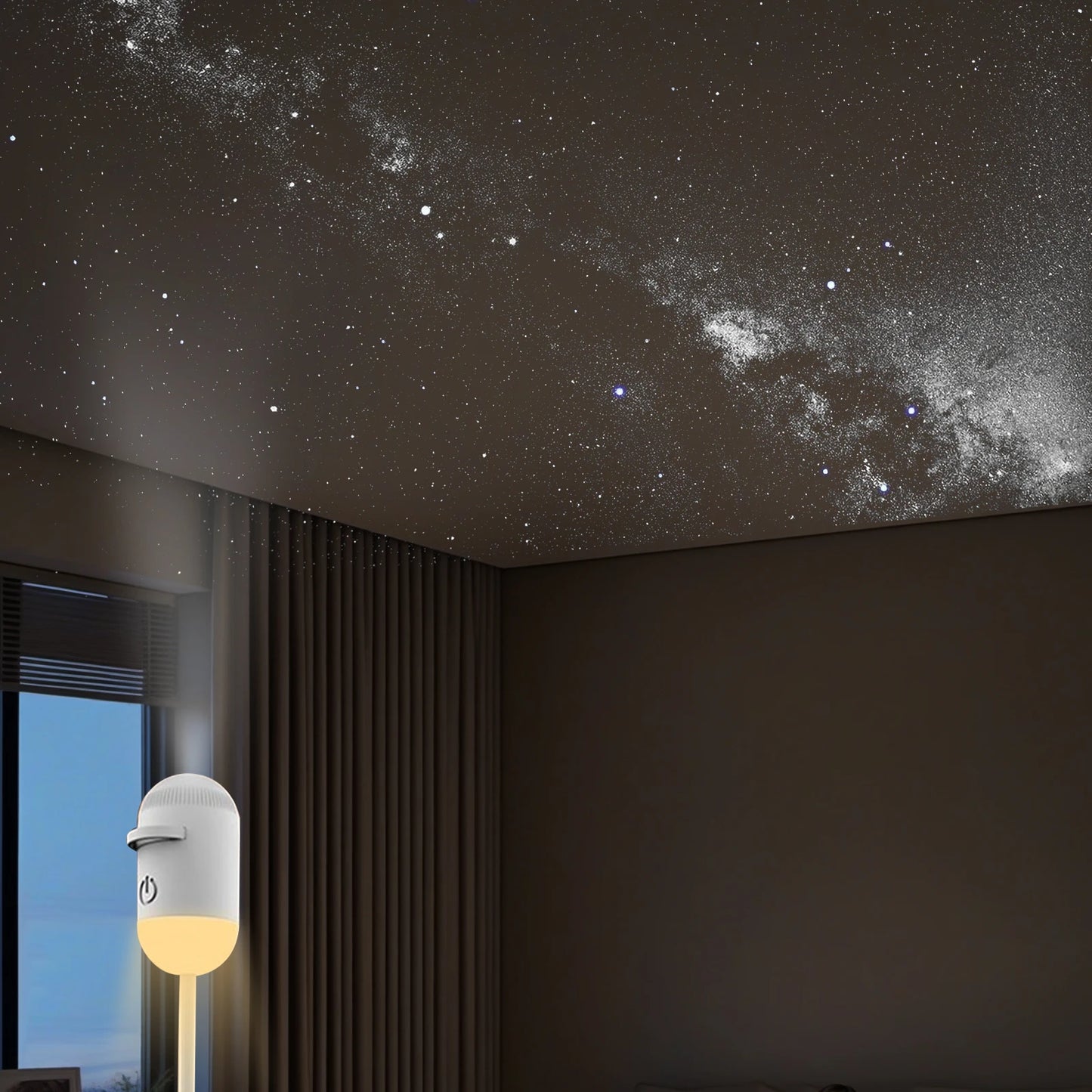 Mini Galaxy Star Projector Night Light Starry Sky Ambient Lamp USB Car Atmosphere Projector Light for Bedroom Sleep & Decoration