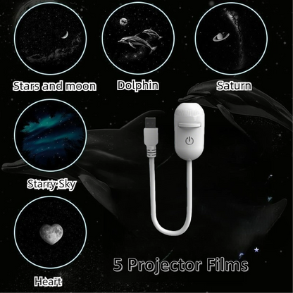 Galaxy Star Projector 2 in 1 Night Light Home Background Atmosphere Lamp Perfect Gift for Boyfriend & Girlfriend