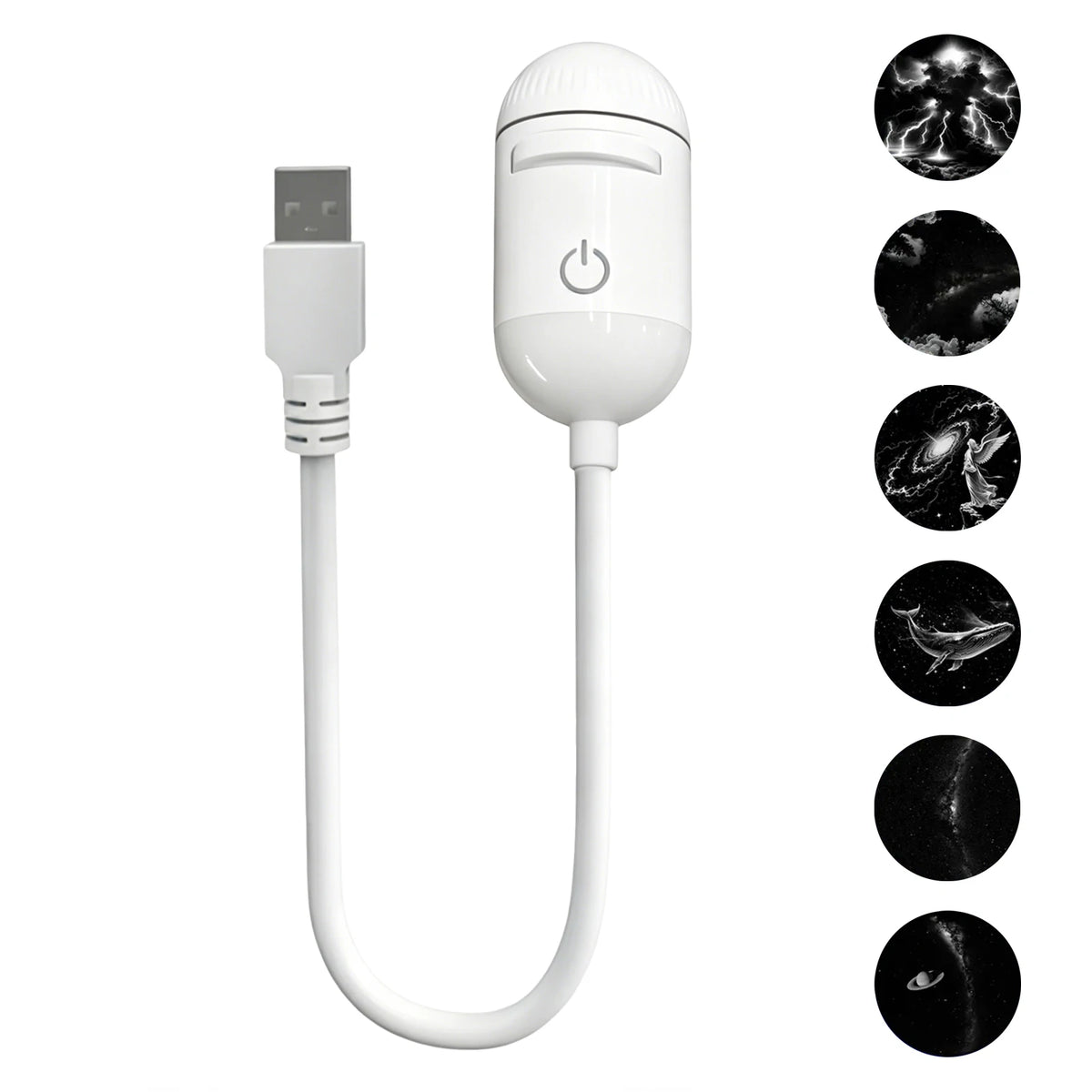 2 in 1 USB Ambient Projection Light Adjustable Focus Car Interior Light Home Room Starry Star Romantic Saturn Galaxy Night Light