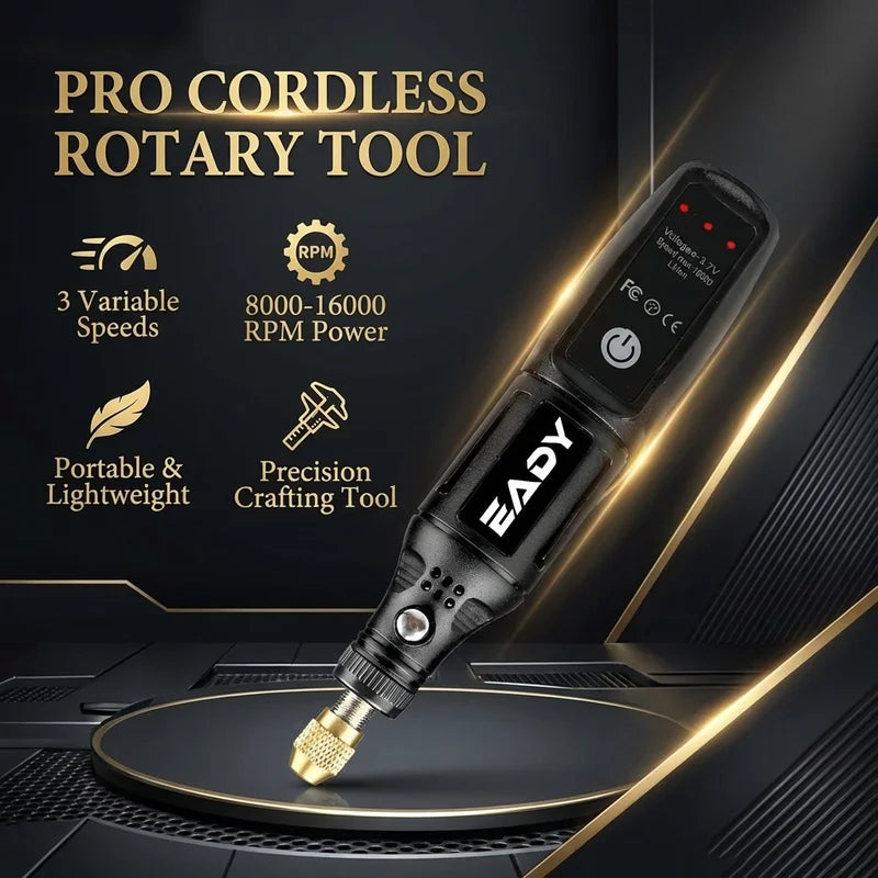 EADY 102PCS Cordless Mini Rotary Tool Kit, USB Rechargeable, for Engraving, Polishing, Sanding, DIY Crafts, Jewelry Making