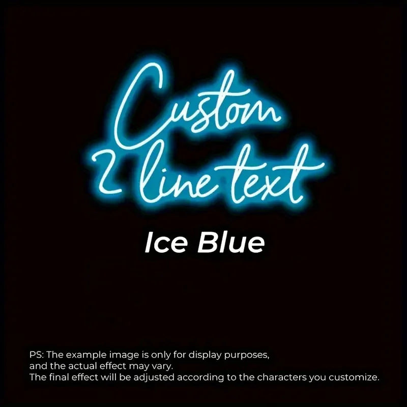 Custom USB-Powered Dual Row LED Neon Sign - Wall-Mounted  for Weddings Events Home Decor Bars Parties & Birthdays Perfect Gift