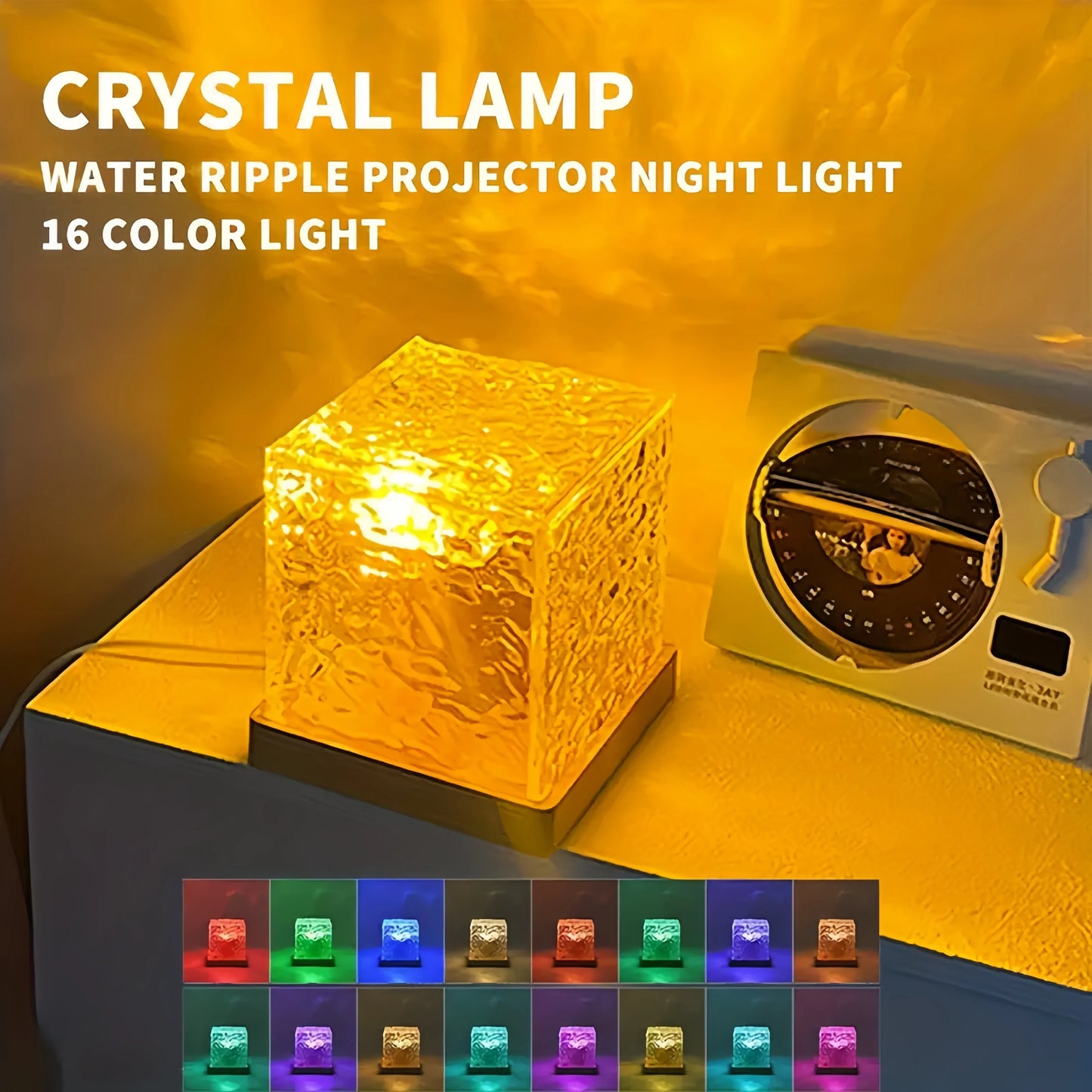 LED Water Ripples Lamp Galaxy Projector Night Light with Remote Control USB Powered A Mood Light Perfect for Home Room Decor