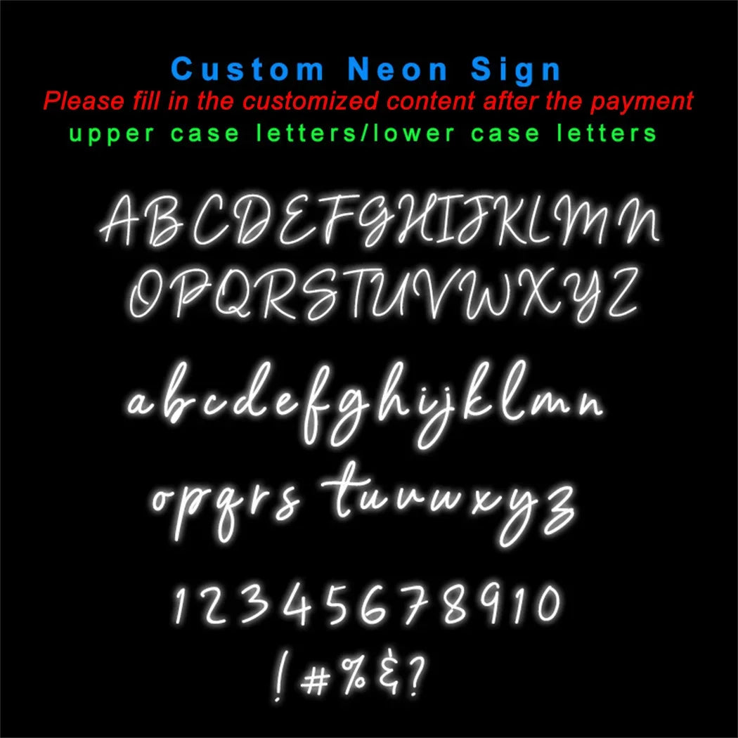Custom USB-Powered Dual Row LED Neon Sign - Wall-Mounted  for Weddings Events Home Decor Bars Parties & Birthdays Perfect Gift