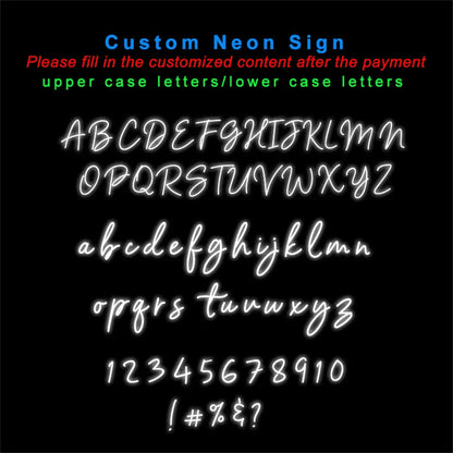 Custom USB-Powered Dual Row LED Neon Sign - Wall-Mounted  for Weddings Events Home Decor Bars Parties & Birthdays Perfect Gift