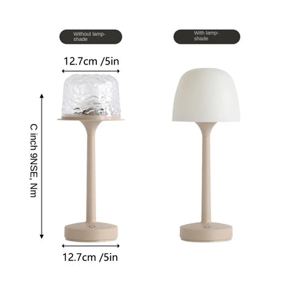 High Footed LED Atmosphere Desk Lamp Water Ripple Romantic Projection Night Light Non-slip Bottom RGB Color Changing
