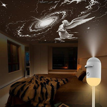 Mini Galaxy Star Projector Night Light Starry Sky Ambient Lamp USB Car Atmosphere Projector Light for Bedroom Sleep & Decoration